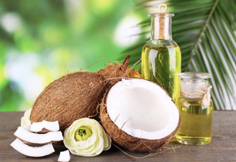 Massage à l'huile de coco